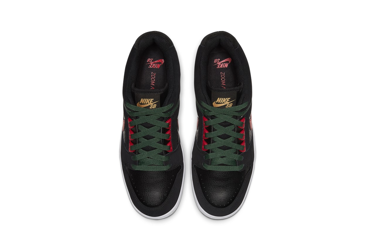 nike sb air force 2 low gucci green red black AO0300 002 release info date photos colorway