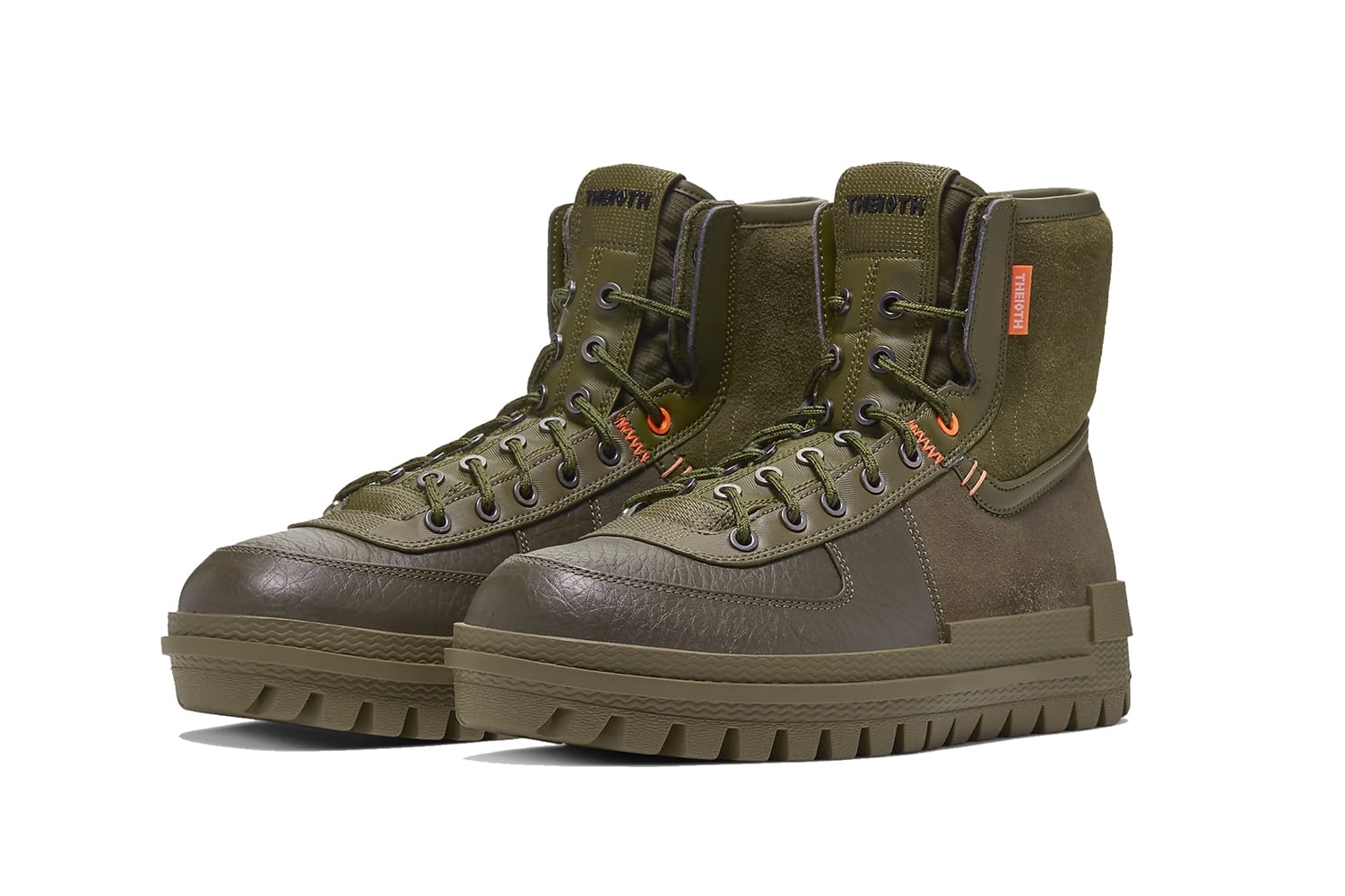 sage green nike boots