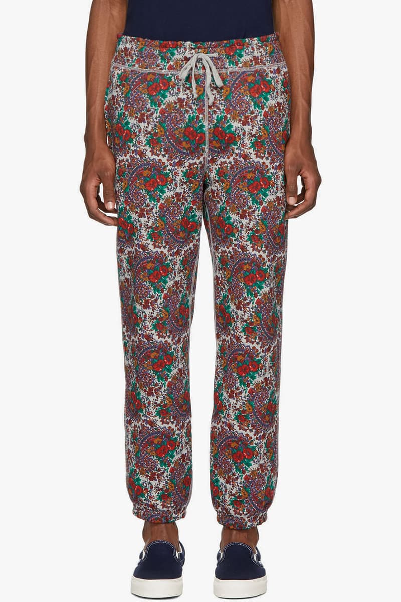 NOAH NYC Fall/Winter 2019 Paisley Collection Green Hoodie Grey Sweater Sweatpants Trackies Pattern Print Classic Design Bold Colors Fleece Lounge Pants Floral SSENSE Cop Where to Buy Online