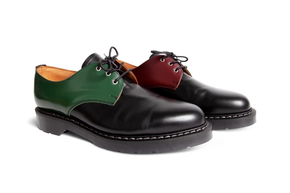 noah solovair gibson shoe tri color black green red doc martens