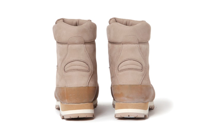 nonnative Fall Winter 2019 Footwear Collection alpinist cow leather boots beige black suede mountaineering trek trail shoes footwear climber vibram sole nubuck