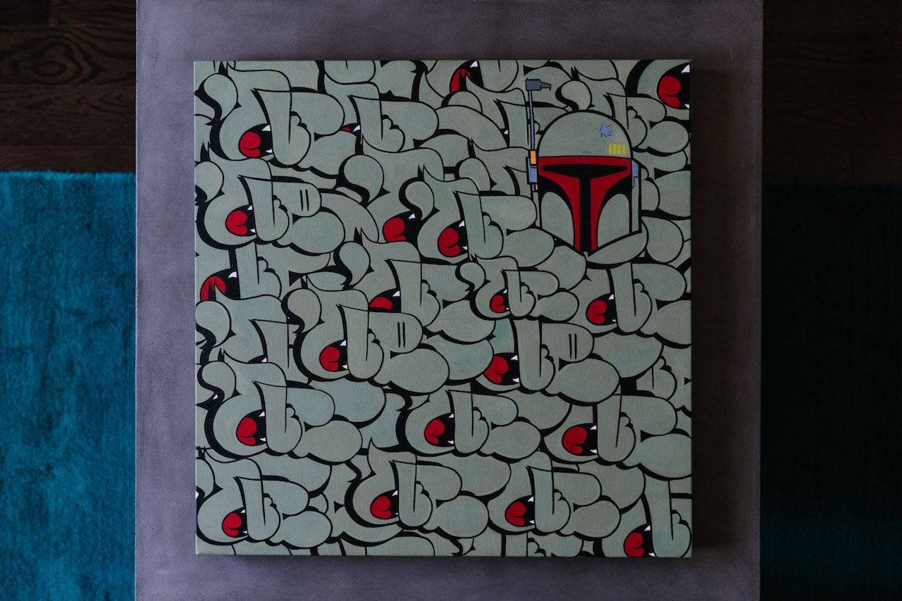 pen and paper nover interview graffiti street art kaws art collector contemporary art acrylic paintings