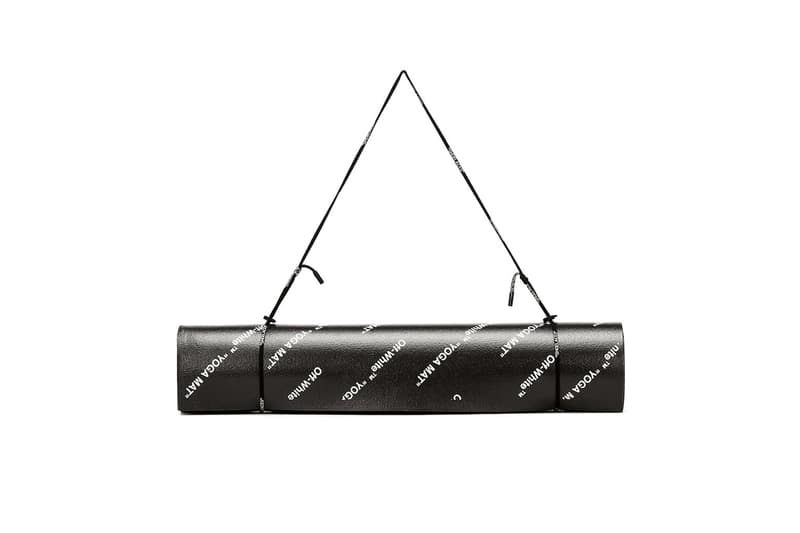 Off-White™ Yoga Mat Release Information Homeware Design Virgil Abloh Closer Look Branding "WOMAN" PVC Fitness Wellness High End Luxury Accessory