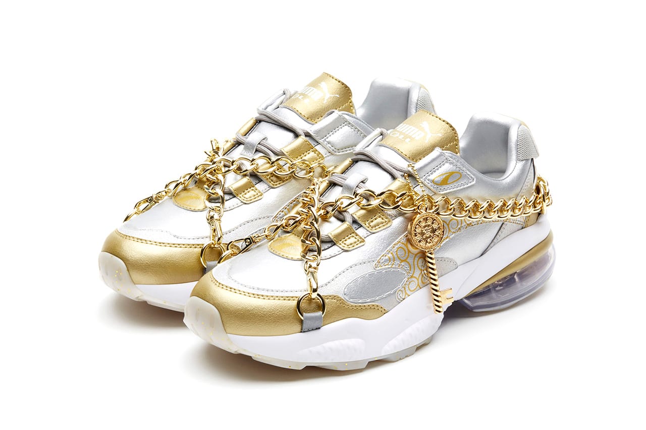 puma gold chain shoes