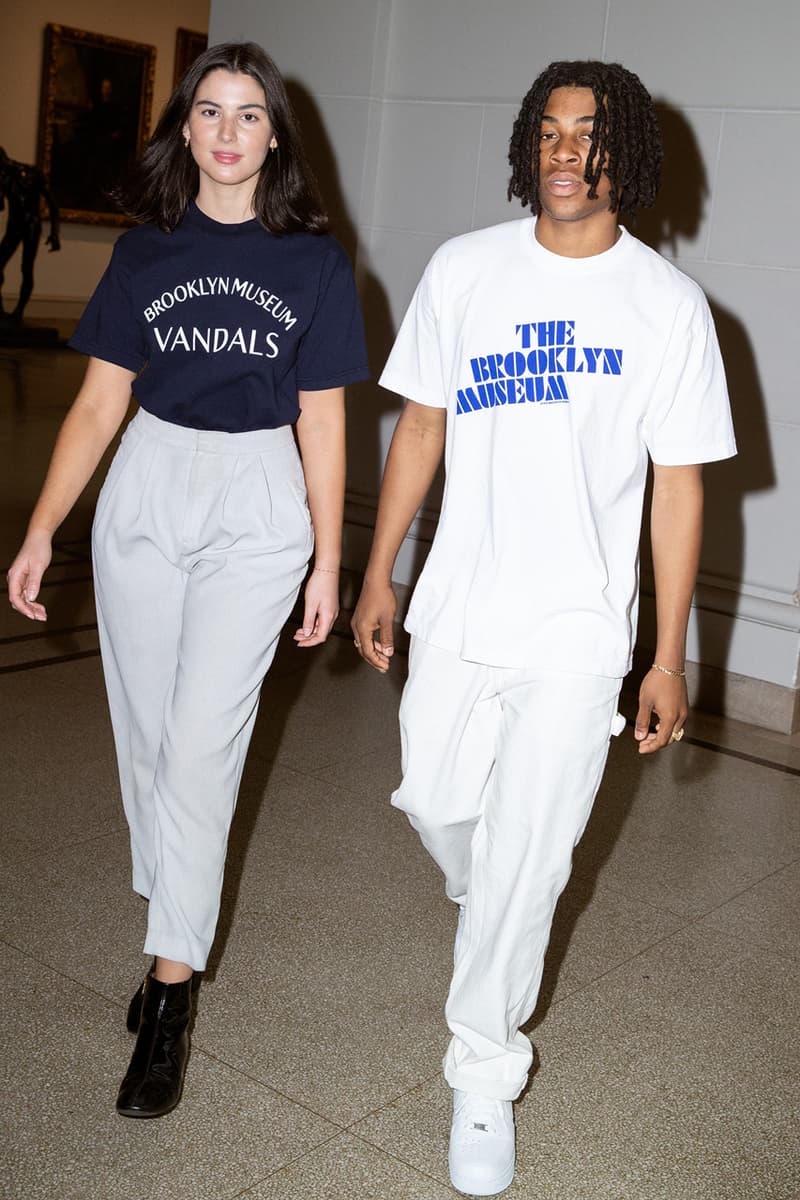 Brooklyn Museum Only NY Capsule Collection T-shirts Hats Tote Bags Mugs Blue White Pink Purple Red Yellow Teal Sphinx Triangles Black
