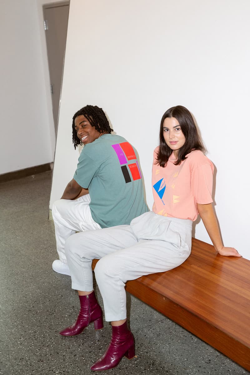 Brooklyn Museum Only NY Capsule Collection T-shirts Hats Tote Bags Mugs Blue White Pink Purple Red Yellow Teal Sphinx Triangles Black