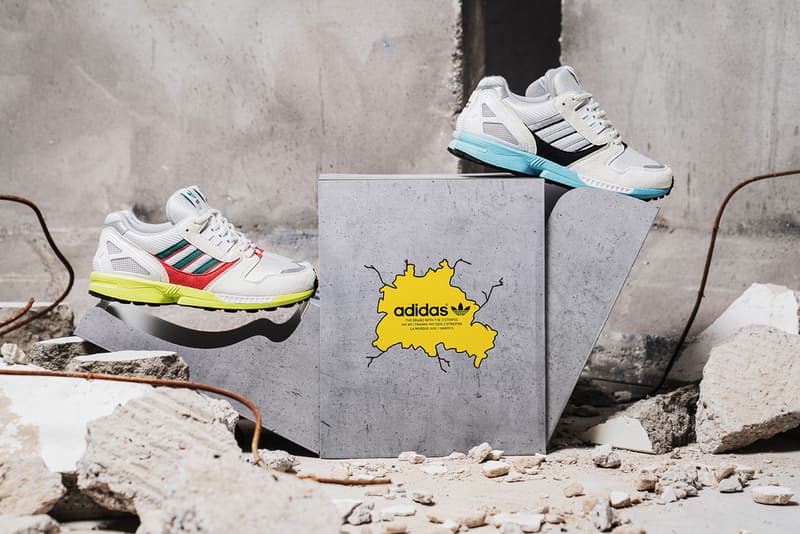 adidas overkill no walls needed pack berlin zx8000 white green red volt yellow blue purple fw7259 fw7260 release date info photos wall germany