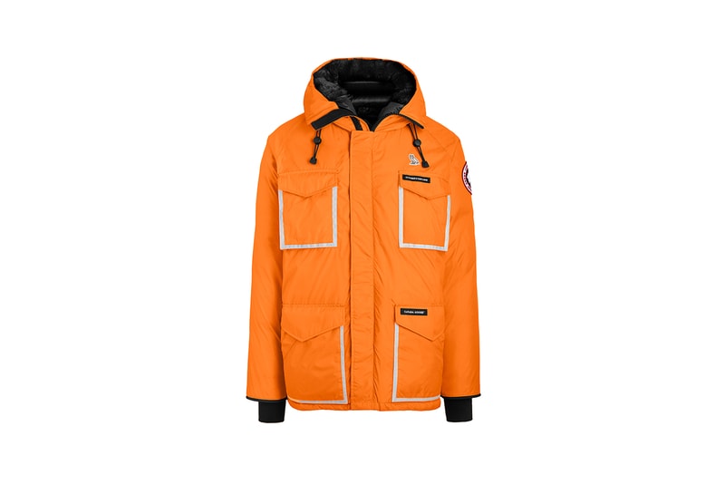 octobers very own ovo canada goose release information drake parka bomber chilliwack constable sunset orange black reflective detailing buy cop purchase