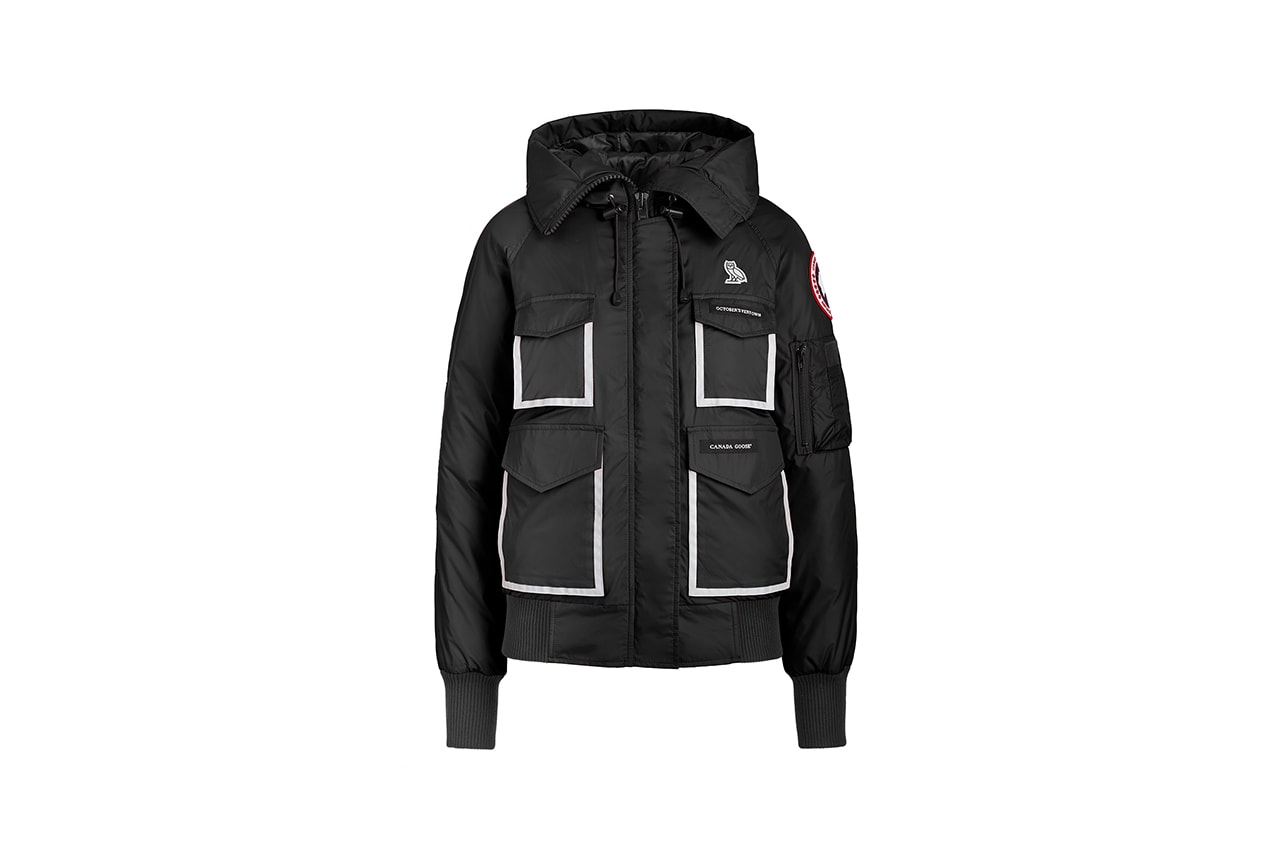 octobers very own ovo canada goose release information drake parka bomber chilliwack constable sunset orange black reflective detailing buy cop purchase