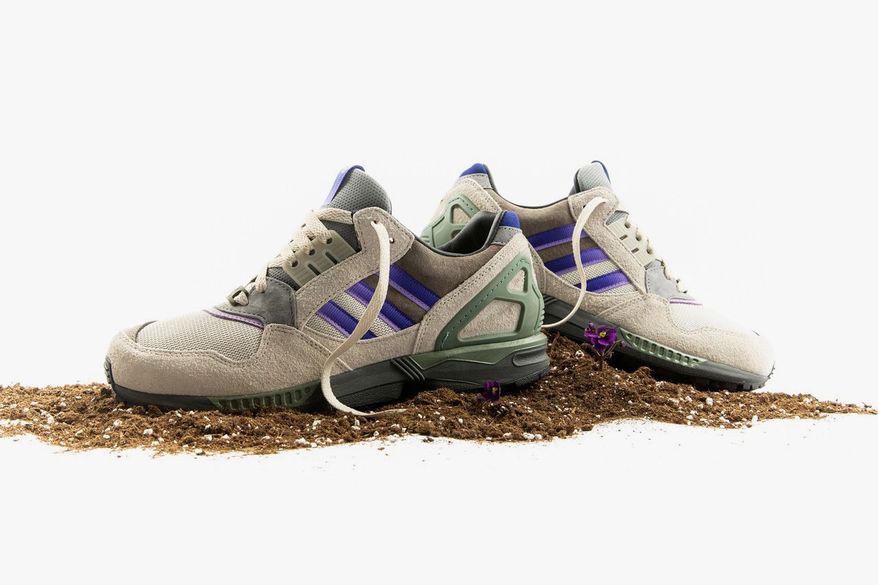 packer x adidas Consortium ZX 9000 Meadow Violet sneakers footwear release pack drop 1 