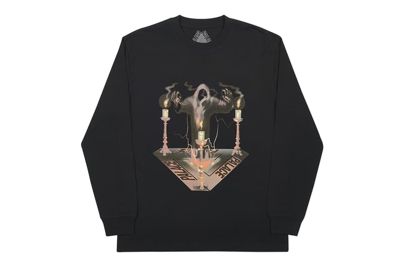 Palace SPOOKED Halloween Release Hoodie Crewneck Sweater T shirt Black Info Date Buy Skateboards Tri ferg