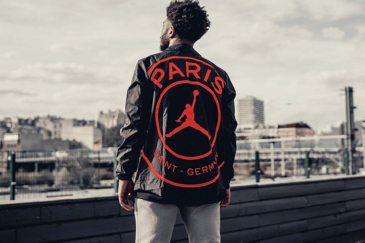 Paris Saint-Germain & Jordan Brand Drop New Co-Branded Coach Jacket