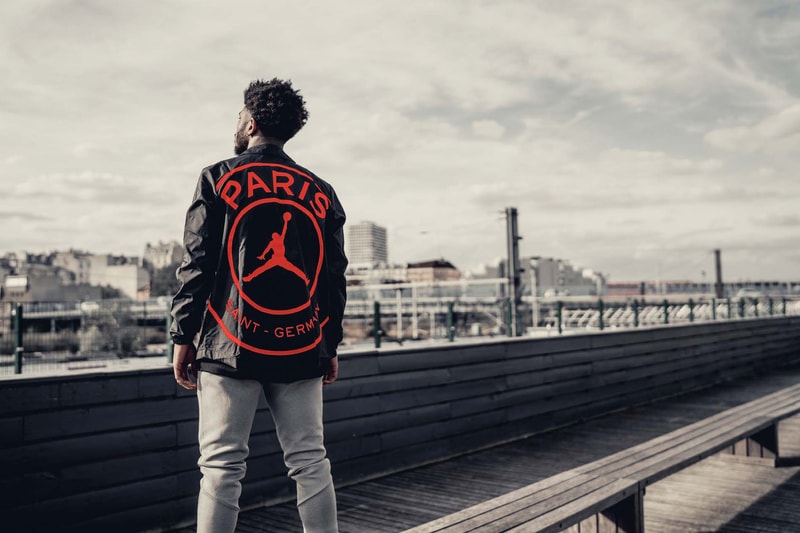 Paris Saint-Germain x Jordan Brand Coach Jacket psg soccer football air jordan nike fall winter 2019 lookbooks