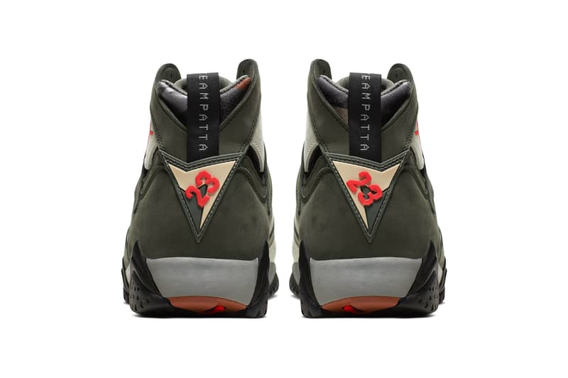 patta air jordan 7 icicle brown tan at3375 100 aj7 release sneakers shoes green olive