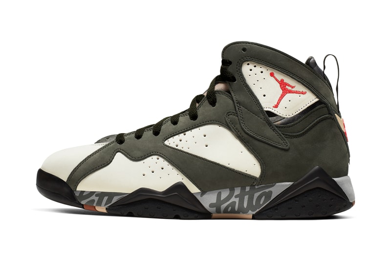 patta air jordan 7 icicle brown tan at3375 100 aj7 release sneakers shoes green olive