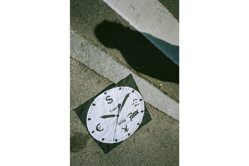 Patta Timex "Time is Money" Watch MK1 Military 36mm Grosgrain Strap Black Dial INDIGLO Night-Light Gold Black White Orange