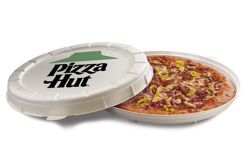Pizza Hut Plant-Based Sausage and Round Boxes Meatless Sustainability Packaging Design Zume Garden Specialty Pizza Delivery Design
