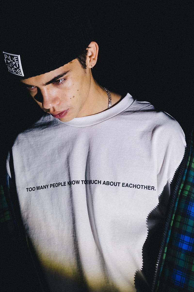 PLEASURES Holiday 2019 Collection Lookbook Release Info Date Buy Jackets Cardigan Sweater T shirt Pants 