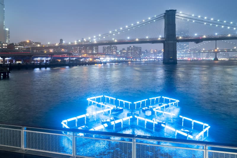 + Pool Floating Light Installation Color Changing East River Water Quality Testing Analyzing Data Playlab Inc Family New York Seaport District Public Art LED