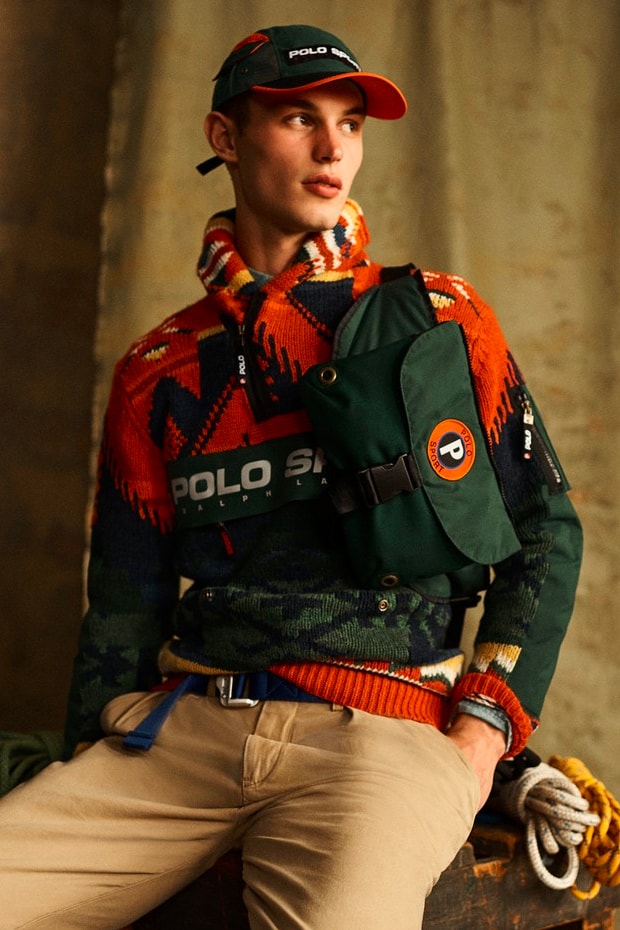 Polo Ralph Lauren Polo Sport Outdoor collection poncho patchwork mountaineering trail hiking alpine apparel fall winter 2019 1998 90s reissue