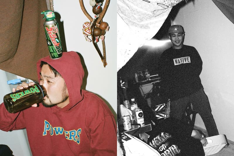 POWERS SUPPLY Fall/Winter 2019 Lookbook Collection Hoodies T-shirts Sweatpants Hats Nalgene Water Bottles Pencils Rubber Coin Purses Black White Blue Maroon