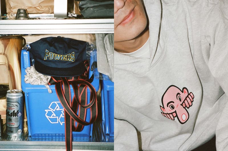 POWERS SUPPLY Fall/Winter 2019 Lookbook Collection Hoodies T-shirts Sweatpants Hats Nalgene Water Bottles Pencils Rubber Coin Purses Black White Blue Maroon