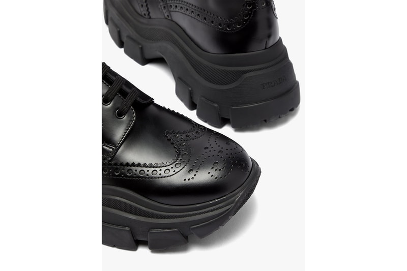 Prada Chunky-Sole Leather Brogue Trainers Runway Release Information Cop Online MATCHESFASHION.COM Formal Functional Sneakers Fashion Italian Label FW19 Fall Winter 2019