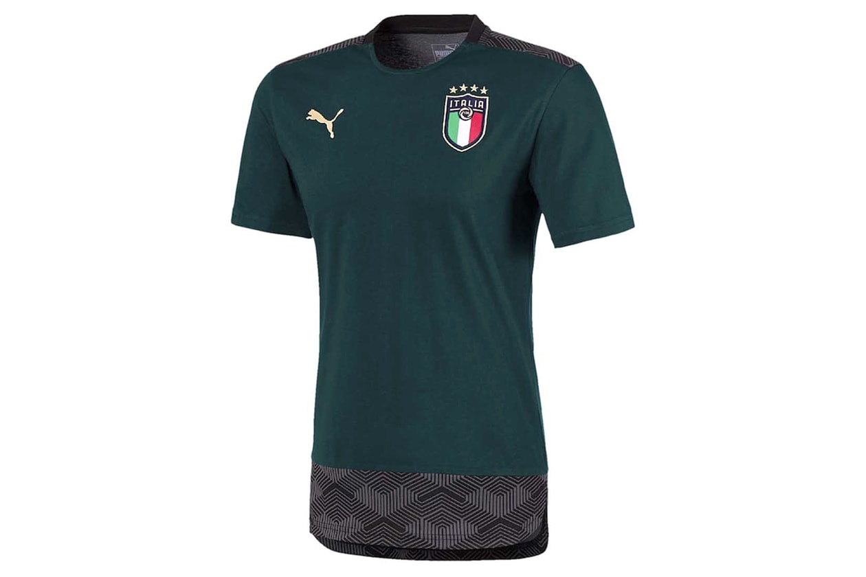 PUMA's Italy Renaissance Kit Clothing Collection Italian national football team green Azzurri football soccer