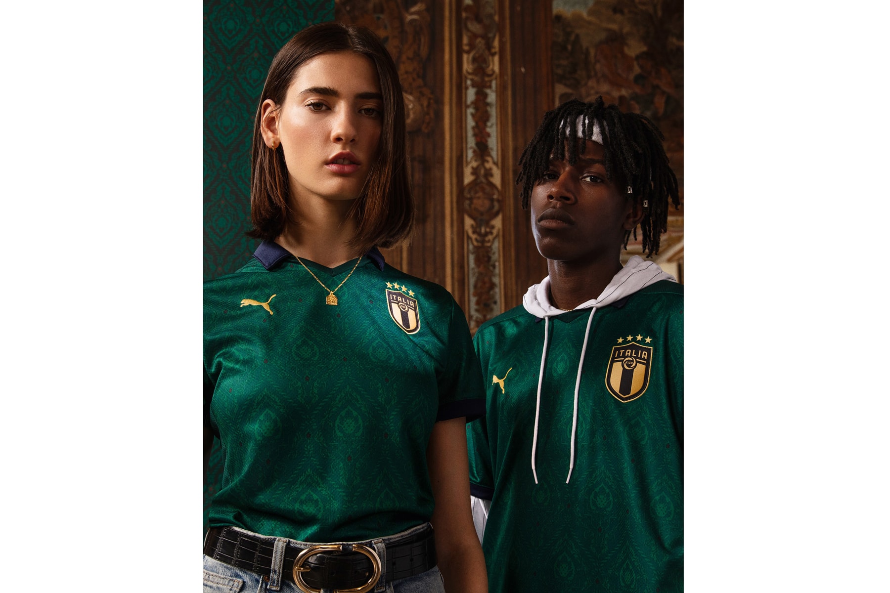 PUMA Italy National Football Team Kit 2019/20 euro green Renaissance Azzurri fooball soccer Italian blue lookbooks 