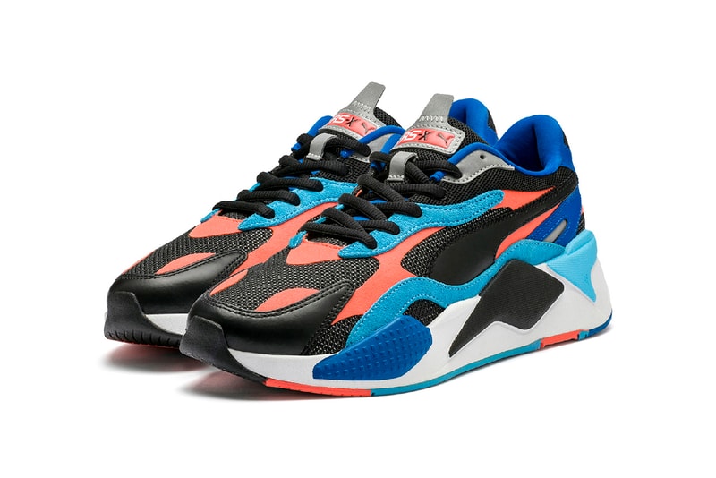 PUMA RS-Xᶟ LEVEL UP Release Information Sneaker Drops Cop First Look Chunky Trainer "PUMA Black/Hot Coral" Azure "White/Lime Punch"