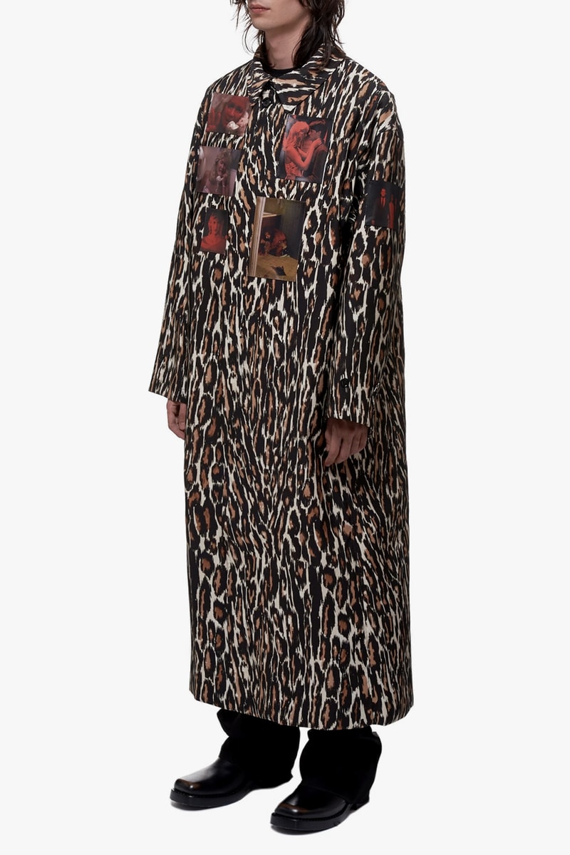 Raf Simons Leopard Print Animalier Coat blue velvet Kyle MacLachlan david lynch Laura Dern 1986 made in italy coats jackets outerwear Fall Winter 2019