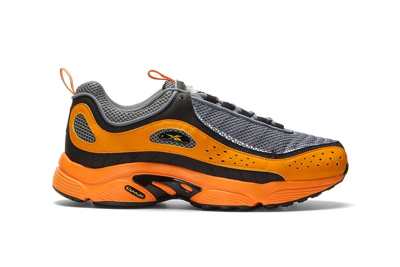 Reebok Daytona DMX II in Orange Sneaker Release Black Gray Mesh Leather 