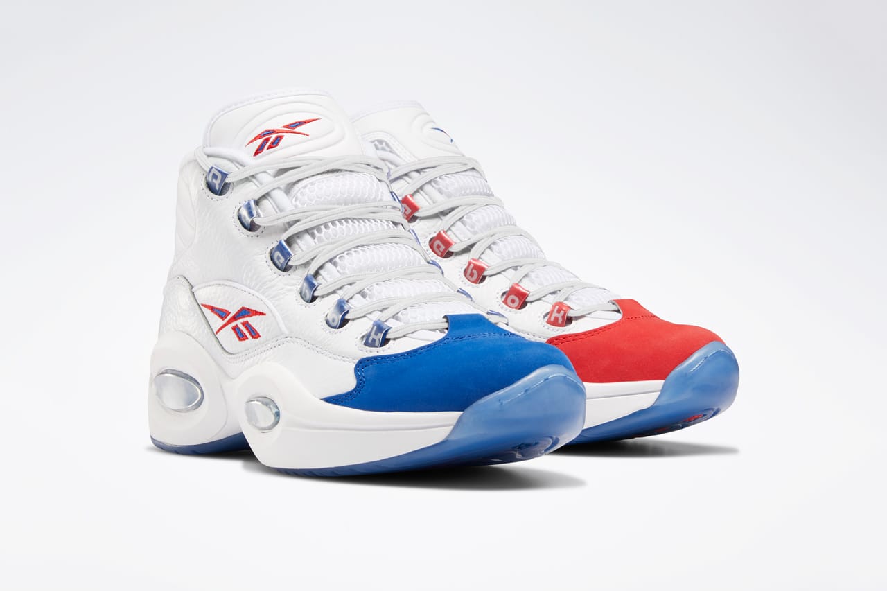 reebok question mid red and white