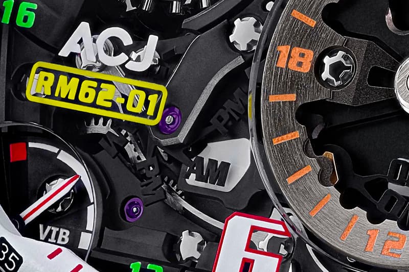 Richard Mille RM 62-01 Tourbillon Vibrating Alarm swiss watch AP luxury Airbus Corporate Jets carbon titanium engineering watchmaking