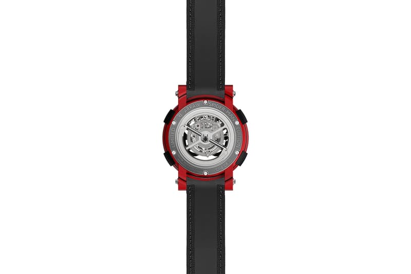 RJ ARRAW 'Spider-Man' Tourbillon Release Information Closer Look Watches Marvel Superhero Swiss Watchmaker Timepiece Interchangeable Strap Black Red Versions 10 Pieces £83,200 GBP