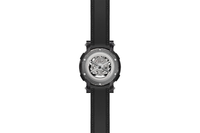 RJ ARRAW 'Spider-Man' Tourbillon Release Information Closer Look Watches Marvel Superhero Swiss Watchmaker Timepiece Interchangeable Strap Black Red Versions 10 Pieces £83,200 GBP 