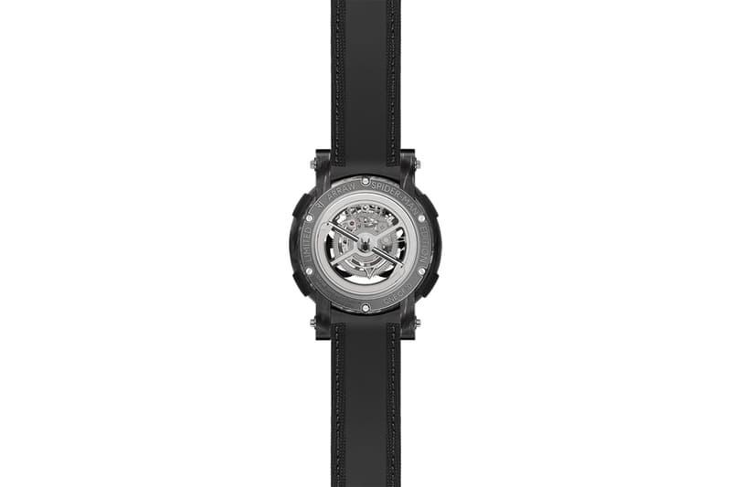 RJ ARRAW 'Spider-Man' Tourbillon Release Information Closer Look Watches Marvel Superhero Swiss Watchmaker Timepiece Interchangeable Strap Black Red Versions 10 Pieces £83,200 GBP
