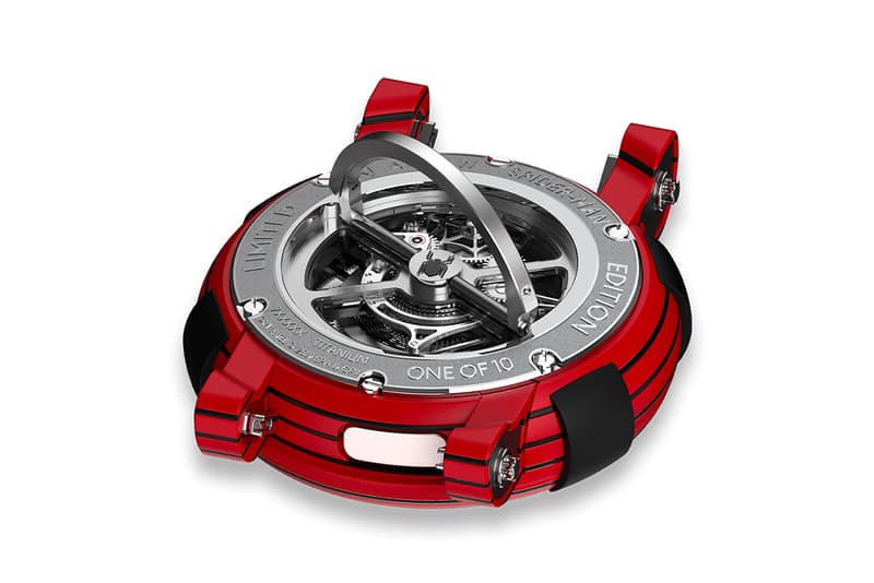 RJ ARRAW 'Spider-Man' Tourbillon Release Information Closer Look Watches Marvel Superhero Swiss Watchmaker Timepiece Interchangeable Strap Black Red Versions 10 Pieces £83,200 GBP 