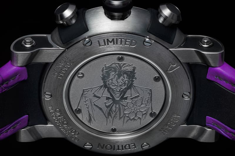 RJ ARRAW "The Joker" Watch Series Limited Edition 100 Pieces Timepiece Swiss Made Switzerland chronograph Villains 'Batman' DC Entertainment 