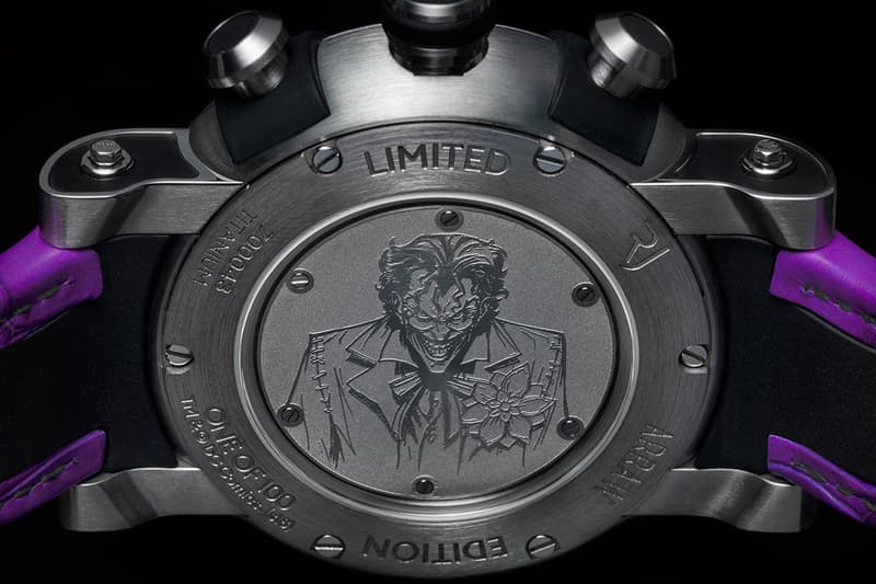 RJ ARRAW "The Joker" Watch Series Limited Edition 100 Pieces Timepiece Swiss Made Switzerland chronograph Villains 'Batman' DC Entertainment