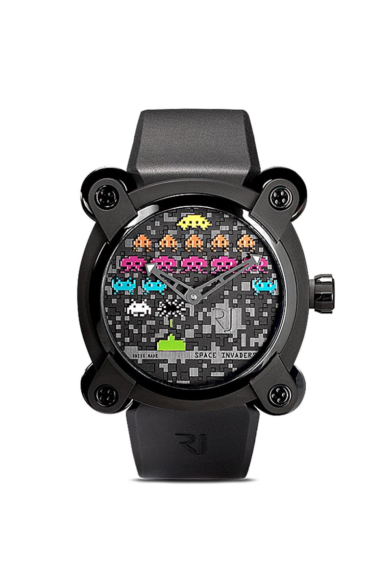 RJ Watches Moon Invader 'Space Invaders' Pop 46mm Release Information Cop Drop Release Information Online Browns $15700 USD Arcade Games Retro Vintage Tomohiro Nishikado