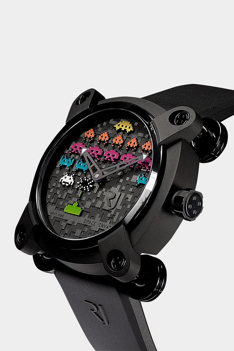 RJ Watches Moon Invader 'Space Invaders' Pop 46mm Release Information Cop Drop Release Information Online Browns $15700 USD Arcade Games Retro Vintage Tomohiro Nishikado