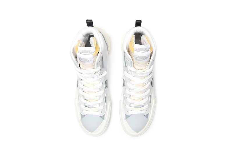 sacai nike blazer mid black white wolf grey release information date details buy cop purchase first official look chitose abe fraser cooke Bv0072-002-100