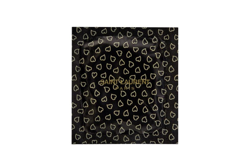 Saint Laurent Unveils Bougie €2 EUR Condoms Branded YSL Yves Saint Laurent Anthony Vaccarello sex where to buy france paris Rive Droite pop up