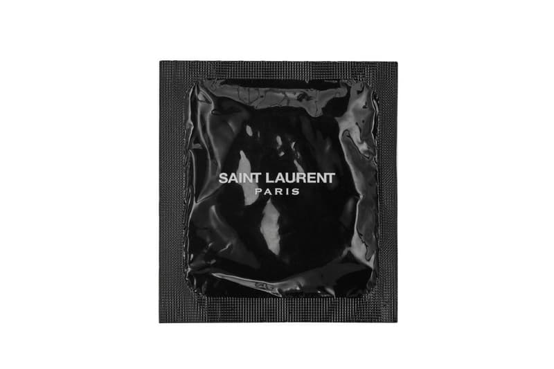 Saint Laurent Unveils Bougie €2 EUR Condoms Branded YSL Yves Saint Laurent Anthony Vaccarello sex where to buy france paris Rive Droite pop up