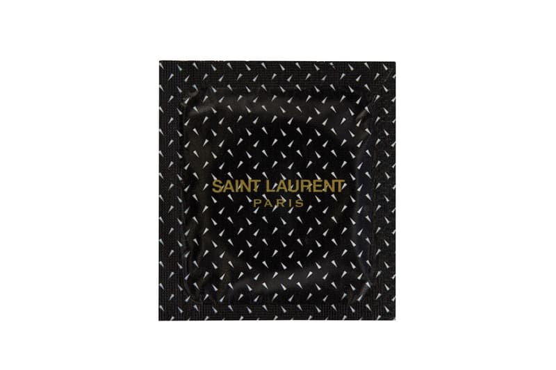 Saint Laurent Unveils Bougie €2 EUR Condoms Branded YSL Yves Saint Laurent Anthony Vaccarello sex where to buy france paris Rive Droite pop up