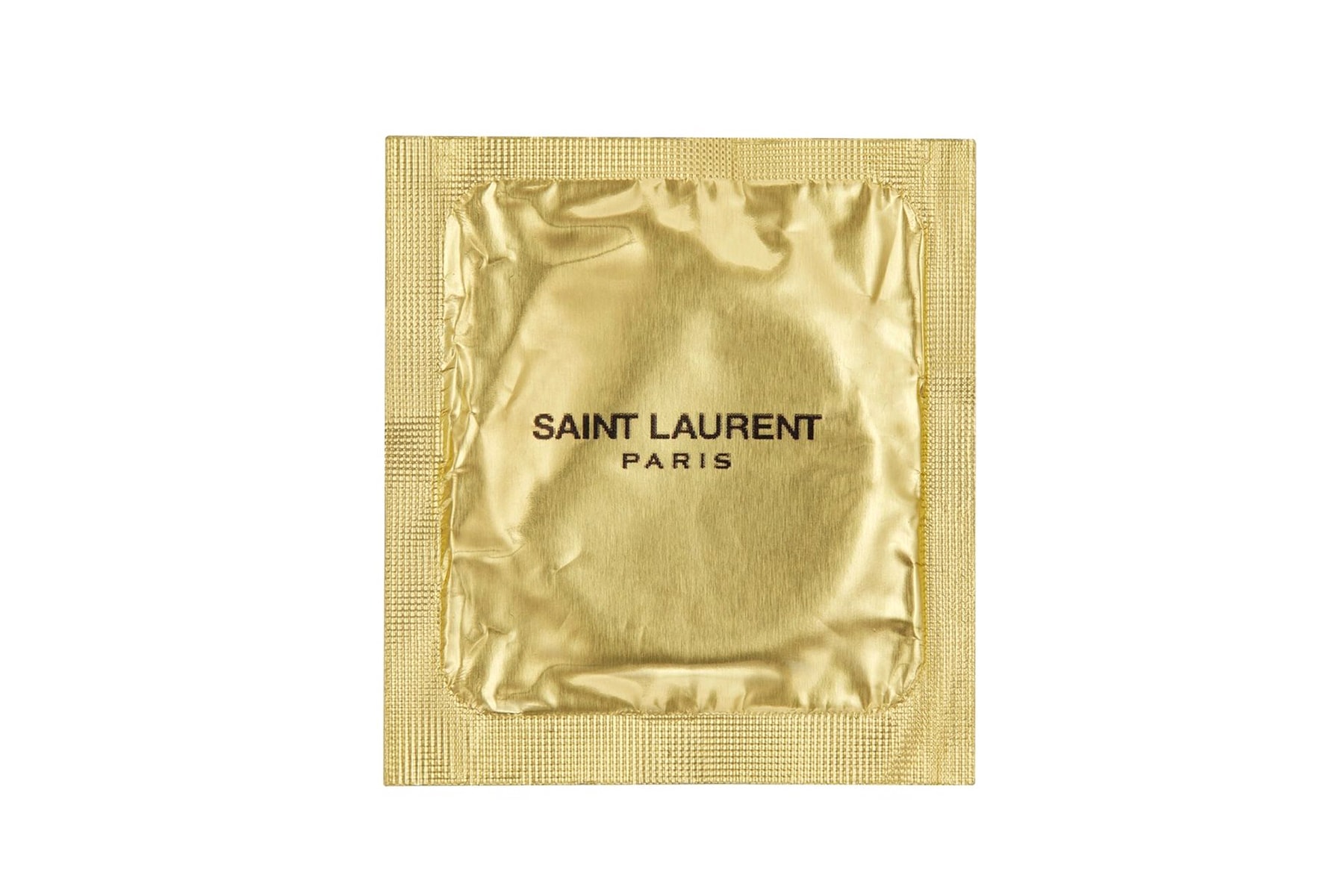 Saint Laurent Unveils Bougie €2 EUR Condoms Branded YSL Yves Saint Laurent Anthony Vaccarello sex where to buy france paris Rive Droite pop up