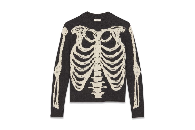 saint laurent skeleton sweater