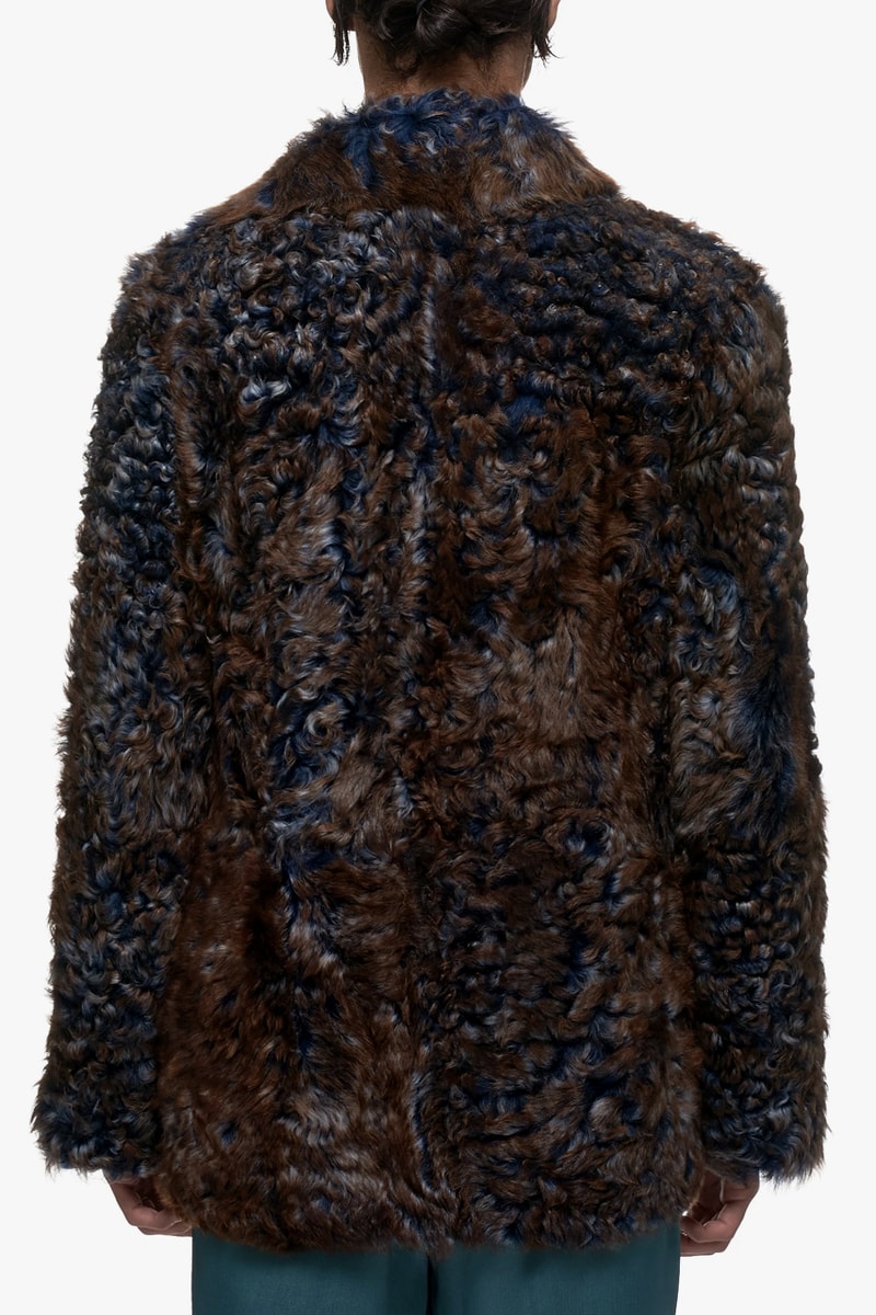 Sies Marjan Lamb Shearling Peacoat fall winter 2019 traditional brown indigo thick jacket coat outerwear furry made in turkey fur M5TG401