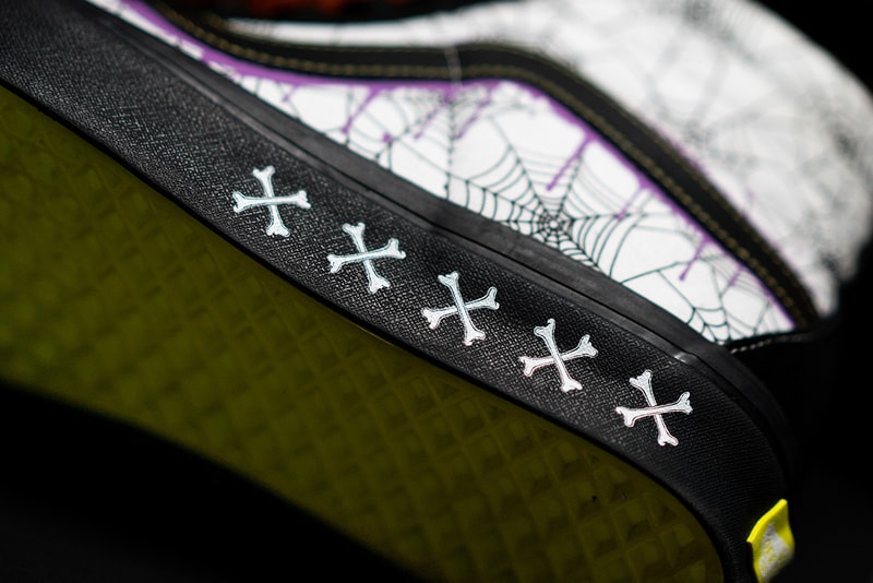 size? x Vans Sk8-Hi "Halloween" Release Information First Look Collaboration Skateboarding Shoe Sneaker OG Archive Design Artwork Spooky Season Spiderwebs Skulls Crossbones Trick or Treat 